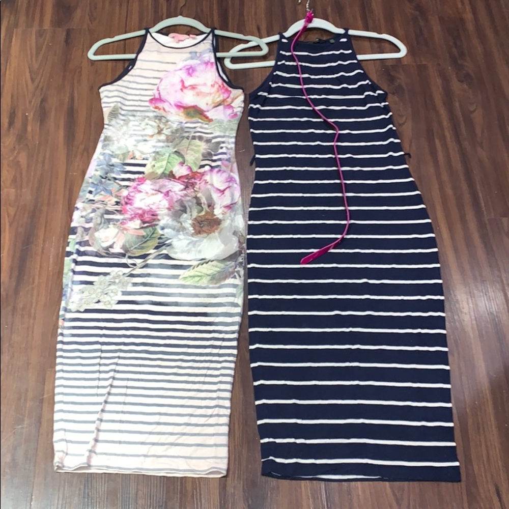 Two bodycon Ted Baker dresses.